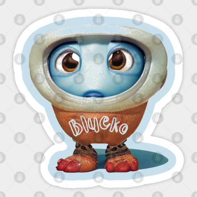 Blueko the Gecko Sticker by TeeJaiStudio